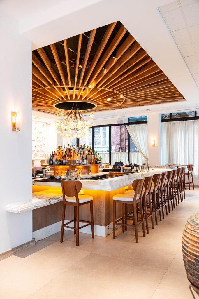 Experience the flavors of the Greek Islands at Almyra in Philadelphia, offering Mediterranean dishes, fresh seafood, and vibrant cocktails in a chic, airy setting near Rittenhouse Square.