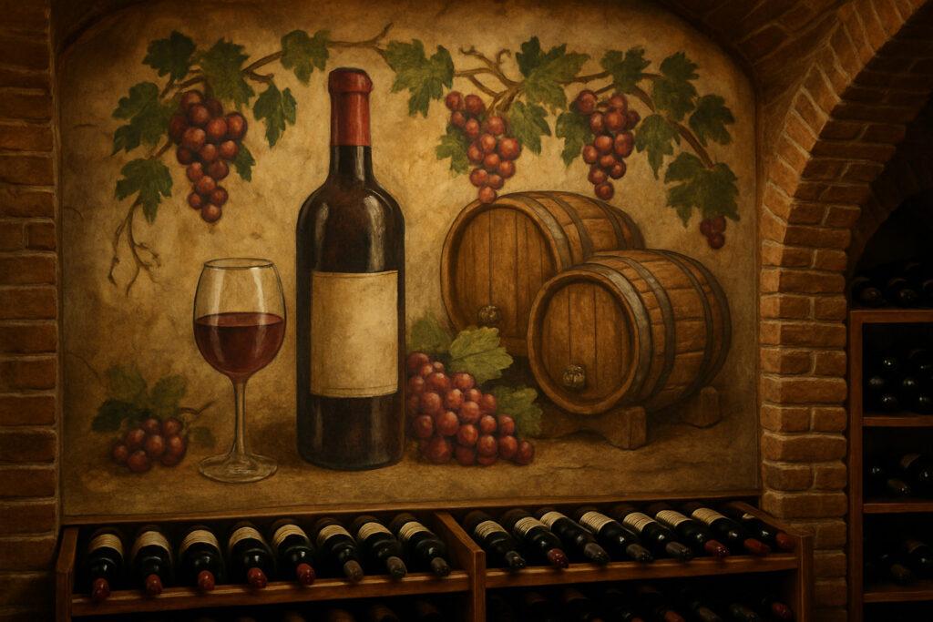 wine cellar wall art