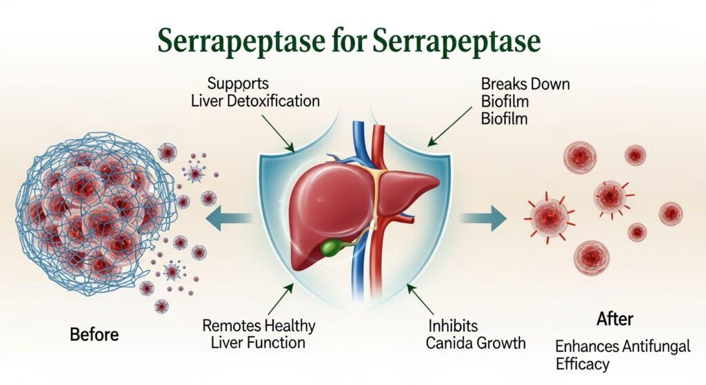Benefits of Serrapeptase for Liver and Candida Biofilm