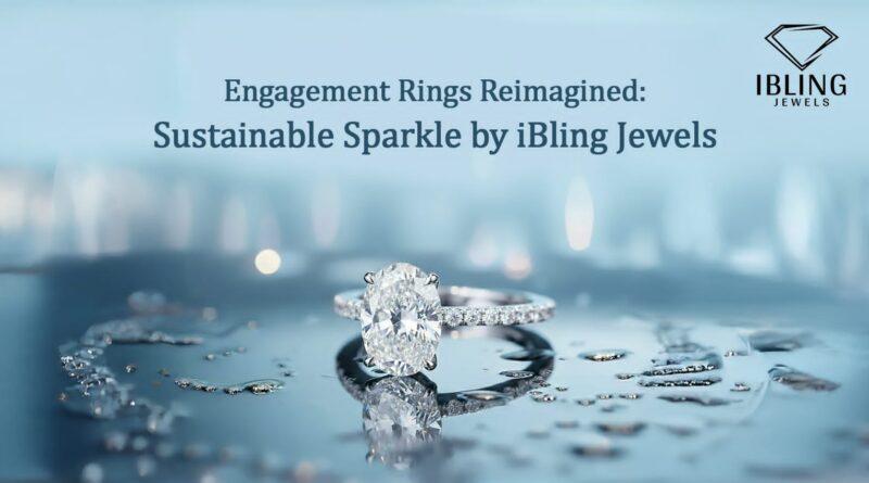 showing image iBling Jewels lab-grown diamond engagement ring with oval stone and side accents]