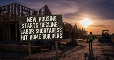 New Housing Starts Decline as Home Builders Face Labor Shortages 