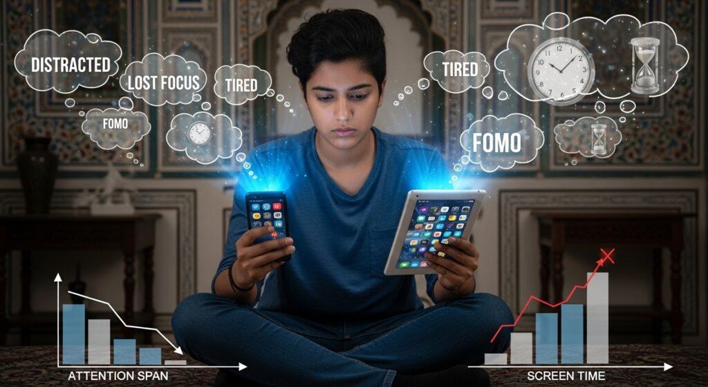 Screen and Social Media Addiction in India: How Excess Use Hurts Attention and Ways to Cut Back​