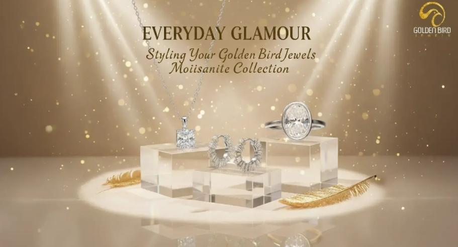Everyday style with Golden Bird Jewels Moissanite Collection]