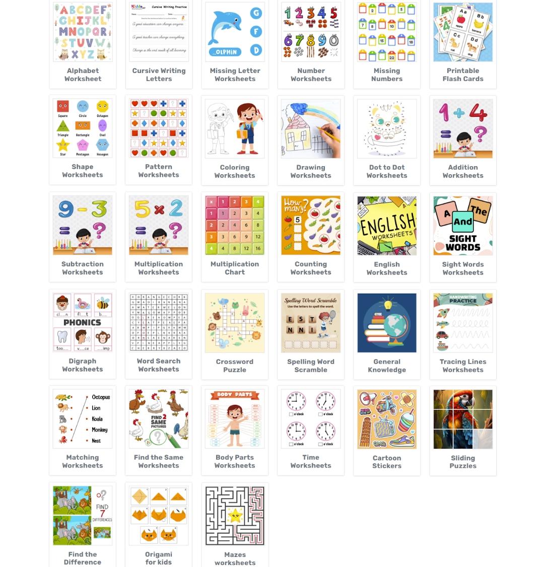 Free Printable Worksheets for Kids: The Essential K-5 Learning