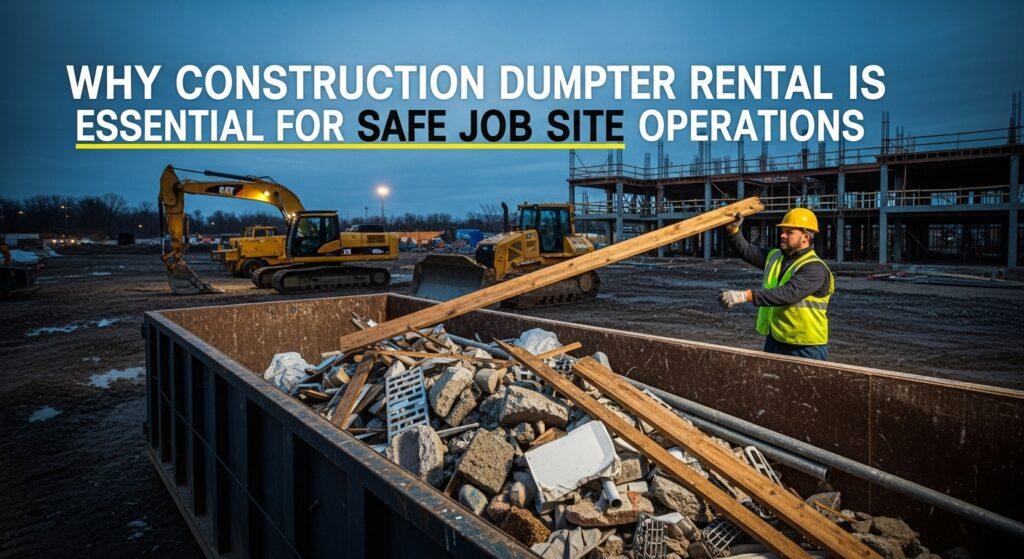 Why Construction Dumpster Rental Is Essential for Safe Job Site Operations