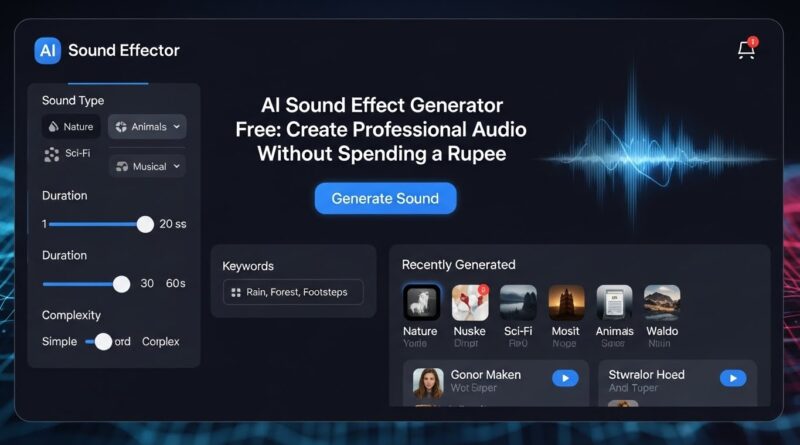 AI Sound Effect Generator Free: Create Professional Audio Without Spending a Rupee