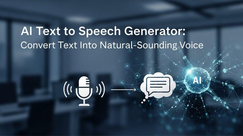 AI Text to Speech Generator: Convert Text Into Natural-Sounding Voice