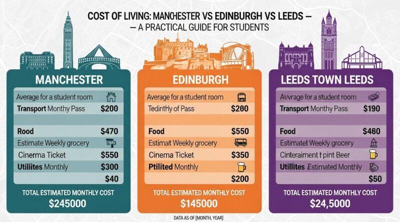 Cost of Living in Manchester vs Edinburgh vs Leeds: A Practical Guide for Students