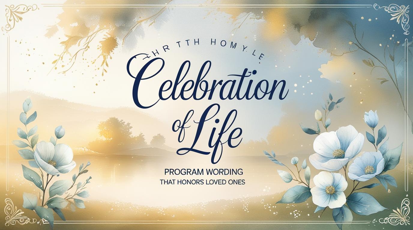 Celebration of Life Program Wording That Honors Loved Ones - Park ...