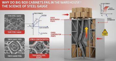 Why Do Big Box Cabinets Fail in the Warehouse? The Science of Steel Gauge