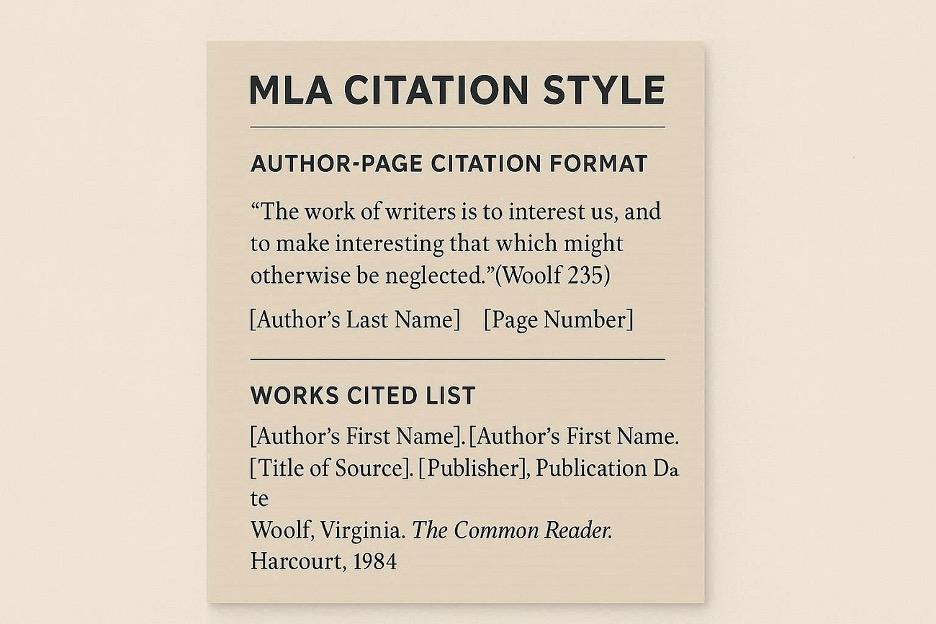 mla style academic citation