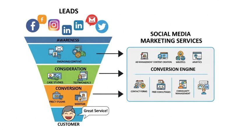 How Service-Based Businesses Convert Leads Using Social Media Marketing Services