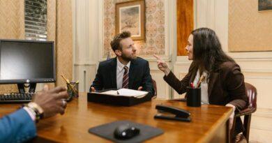 Lawyer having an argument with someone
