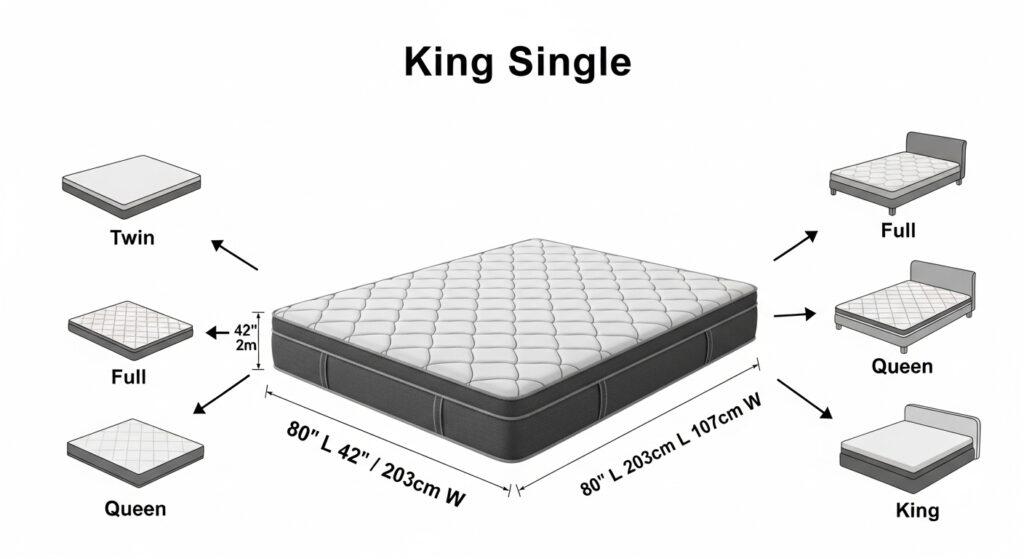 King Single Mattress Size Guide: Dimensions, Suitability, and Buying Considerations