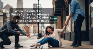 When to Contact an Unsafe Surface Fall Attorney in Charlotte, NC After a Store or Sidewalk Injury