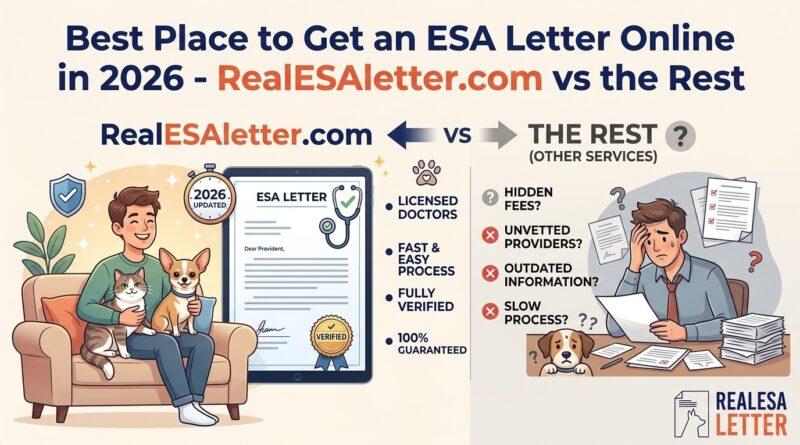 Best Place to Get an ESA Letter Online in 2026 - RealESAletter.com vs the Rest