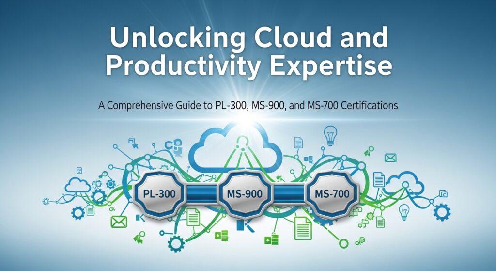 Unlocking Cloud and Productivity Expertise: A Comprehensive Guide to PL-300, MS-900, and MS-700 Certifications