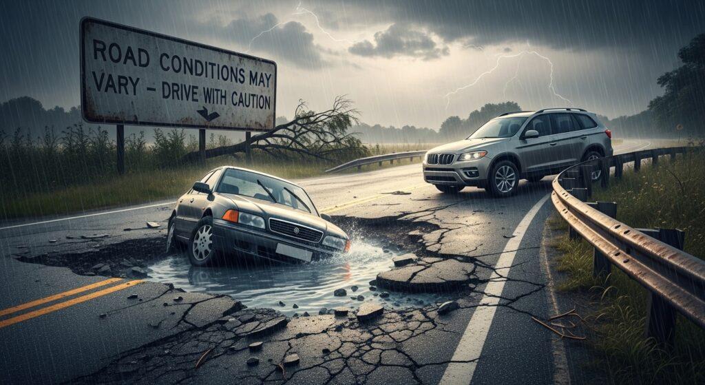 When Negligently Maintained Roads Create Liability Beyond Driver Error