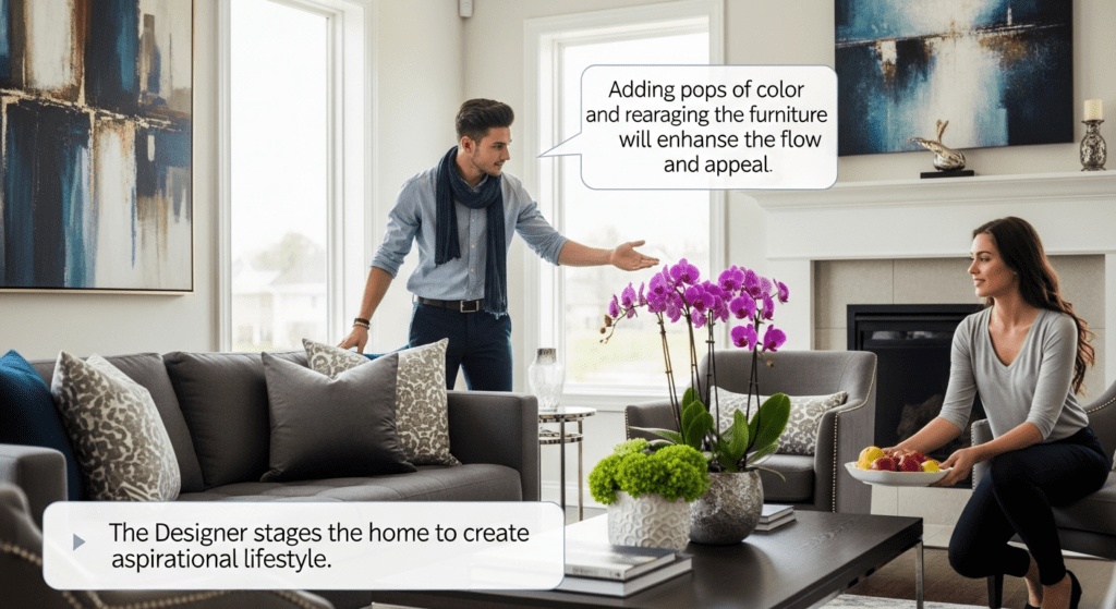 How a Consultant, a Realtor, and a Designer Work Together to Sell a Luxury Home