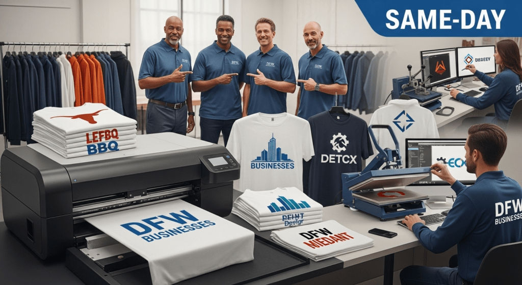 Instant Custom Apparel — Elevating DFW Business Branding in Hours