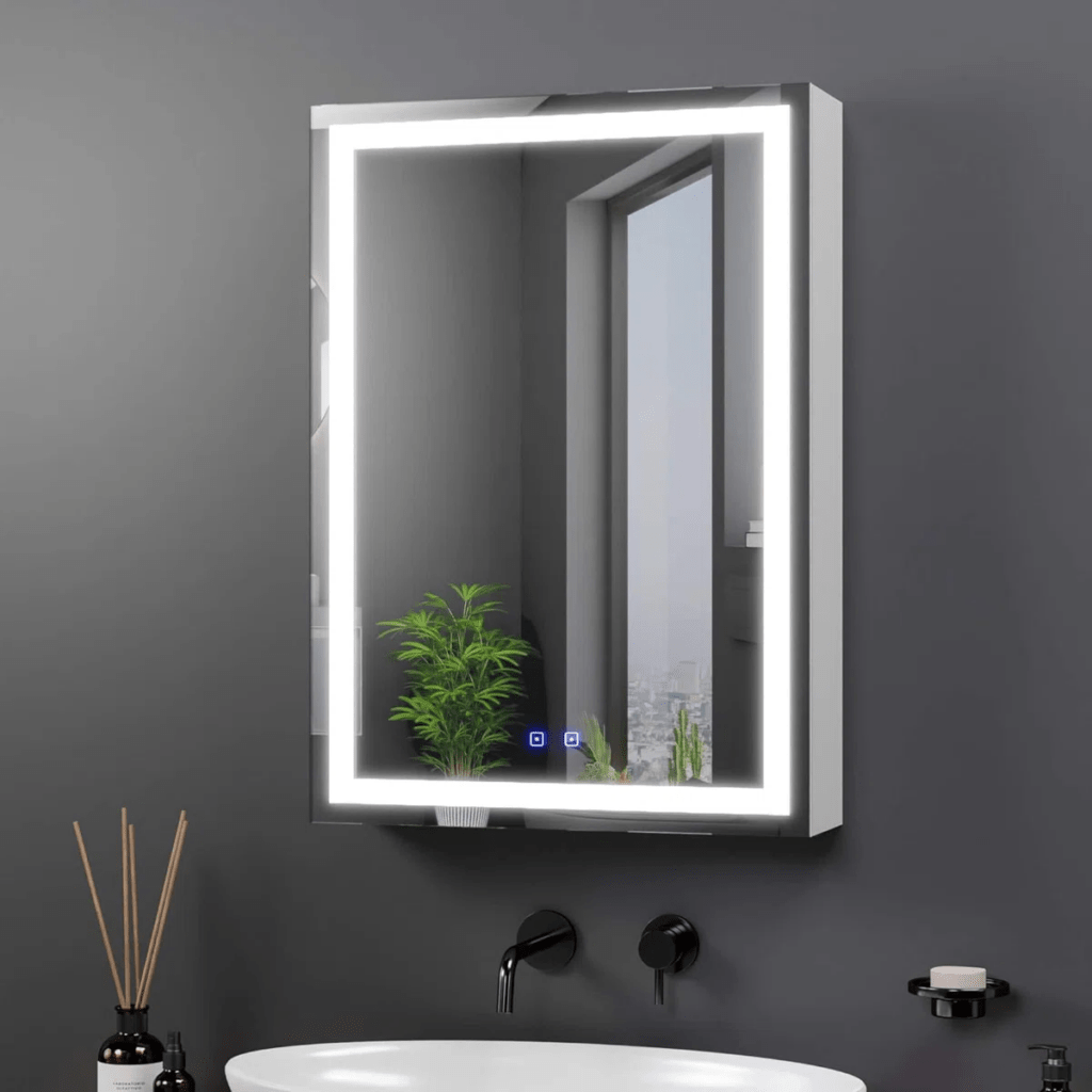 LED Medicine Cabinet with Mirror – Modern Bathroom Storage with Smart Illumination