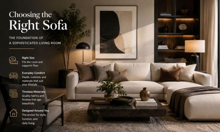 Designing a Sophisticated Living Room Around the Right Sofa