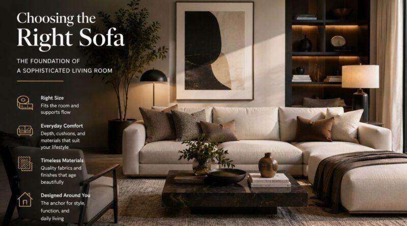 Designing a Sophisticated Living Room Around the Right Sofa