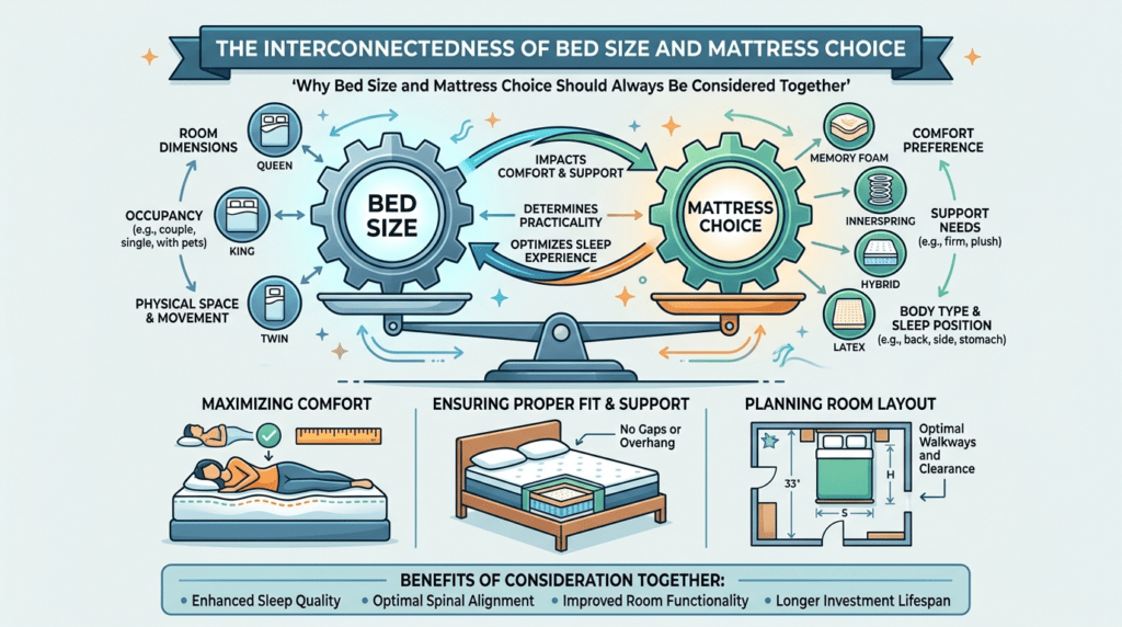 Why Bed Size and Mattress Choice Should Always Be Considered Together
