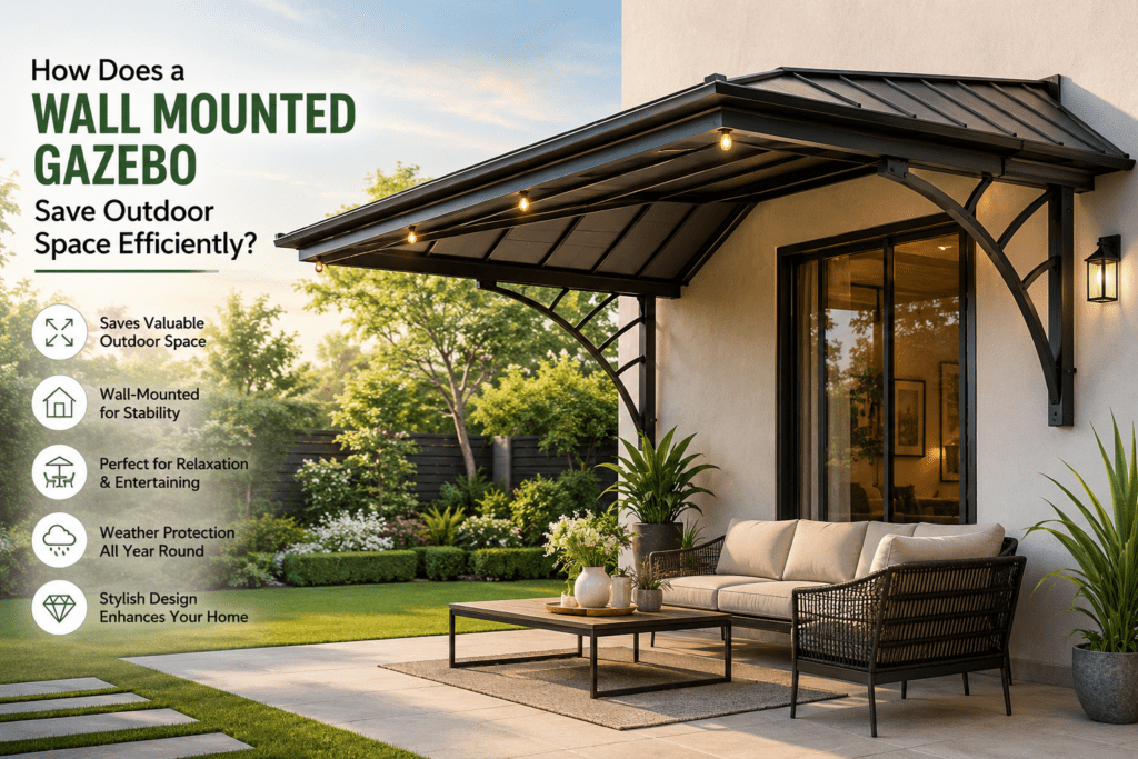 How Does a Wall Mounted Gazebo Save Outdoor Space Efficiently?