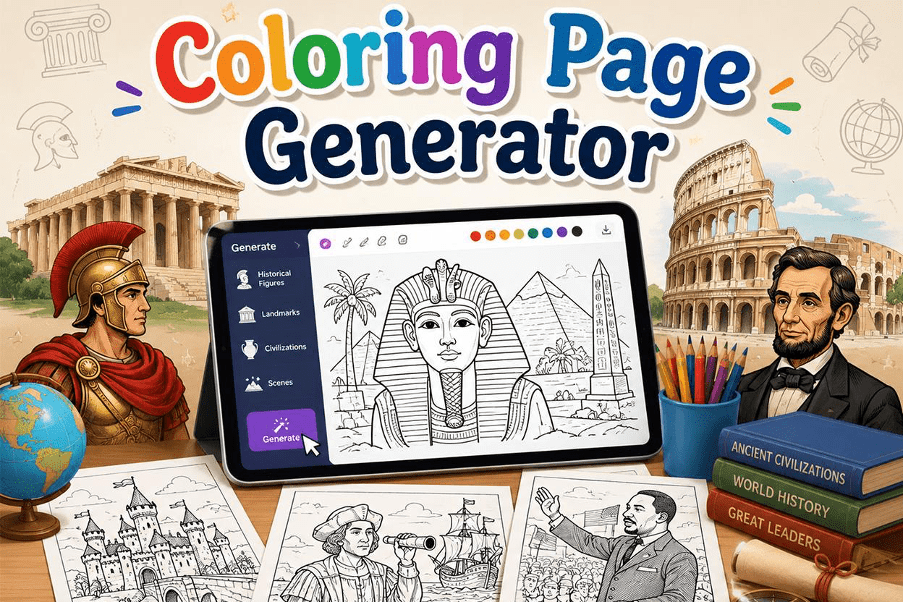 History coloring page