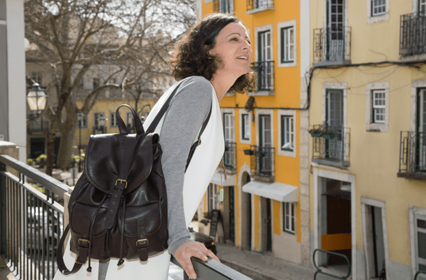 leather backpack