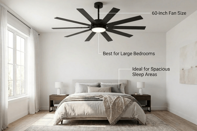 What Is the Best Ceiling Fan for a Large Bedroom?