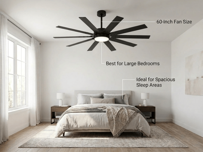 What Is the Best Ceiling Fan for a Large Bedroom?