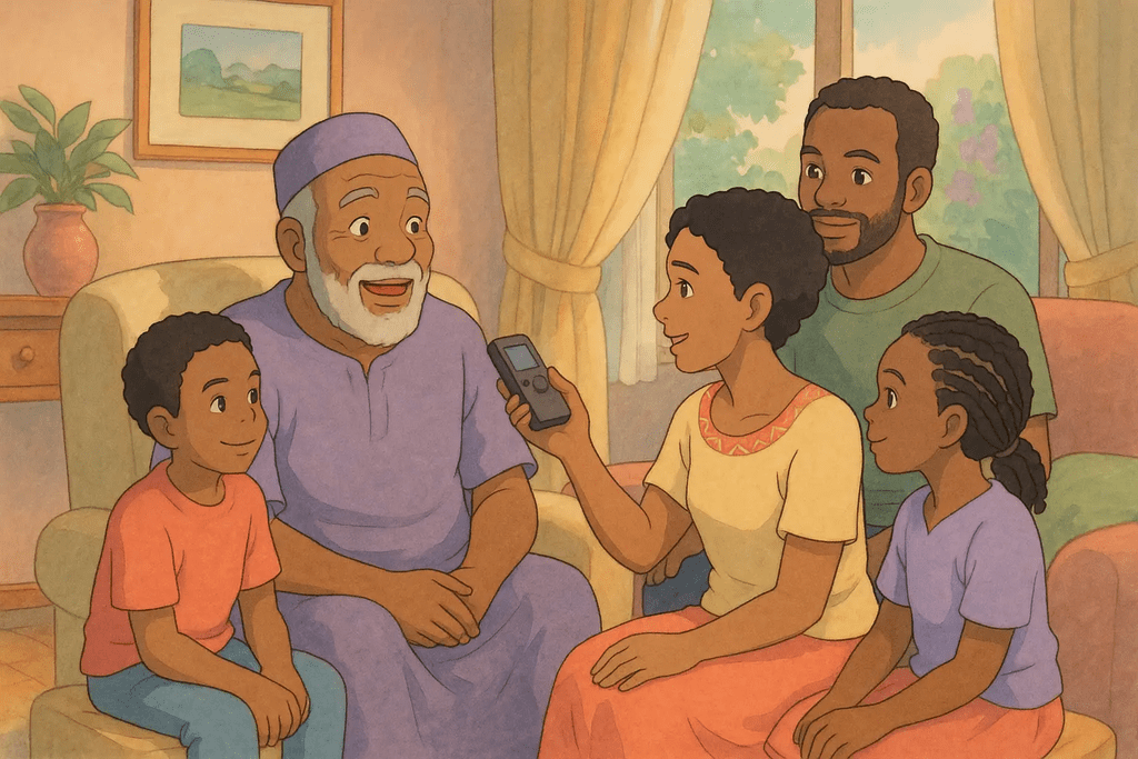 Recording family stories on a heritage trip