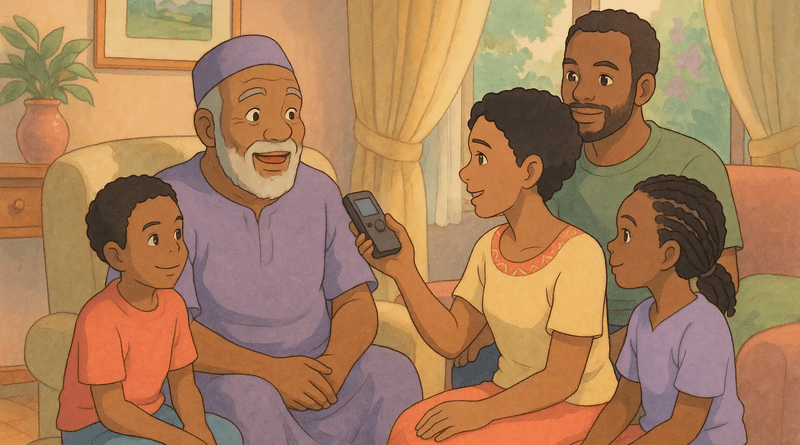 Recording family stories on a heritage trip