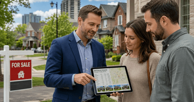 local realtor discussing Waterloo Region real estate with homeowners