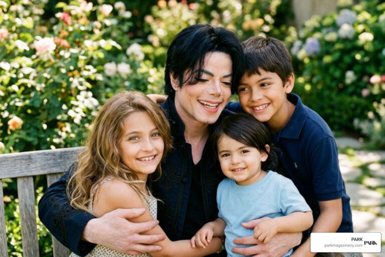 Michael Jackson with his children