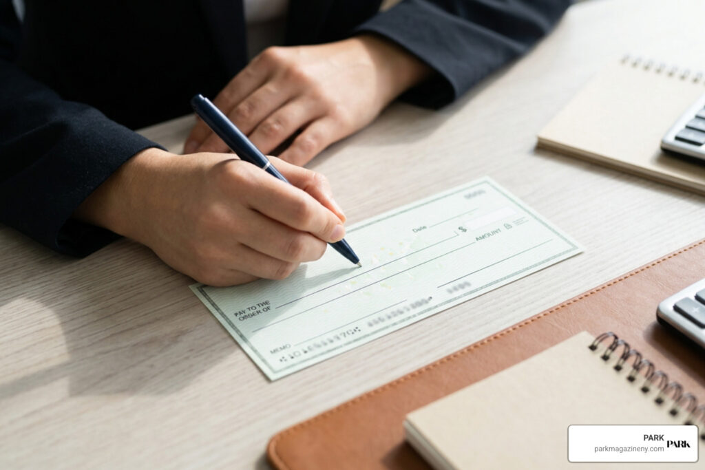 how to fill out a business check