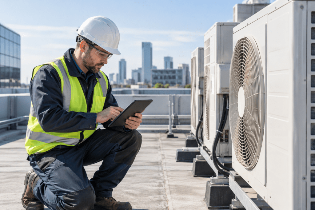 Commercial HVAC repair and maintenance technician