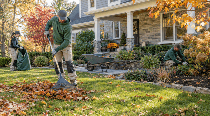 Spring and fall cleanup for a residential property