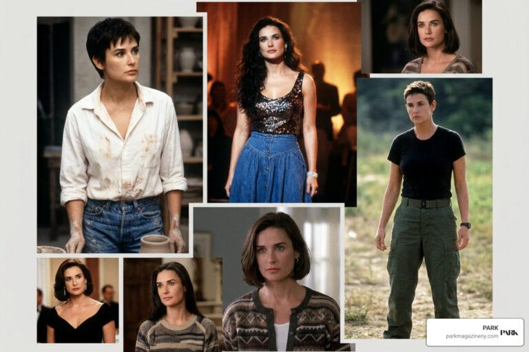 Demi Moore iconic film roles montage