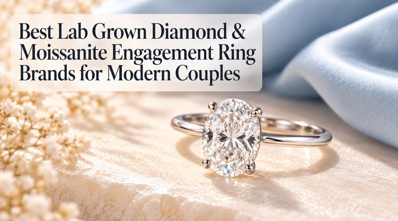 Best Lab Grown Diamond & Moissanite Engagement Ring Brands for Modern Couples
